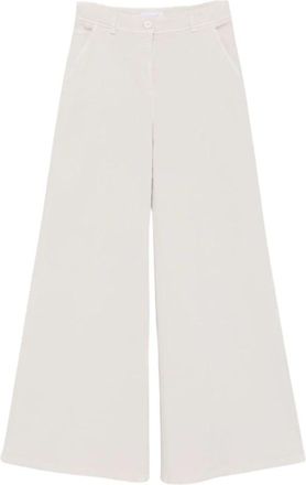 Via Masini 80 Wijde broek - Dames - Wijde Broeken - Wit - L - Broeken