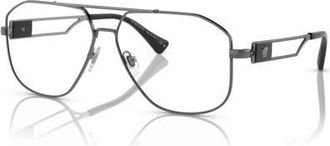 Versace 59mm Pilot optical glasses in Grey at Nordstrom