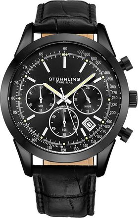 Stührling Monaco Quartz Black Dial Mens Watch M13651