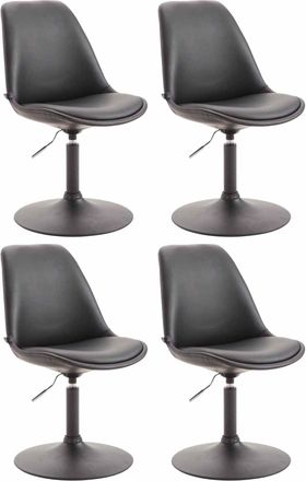 Clp Clp - Set De 4 Sillas Lounge Maverick En Polipiel Negro Negro