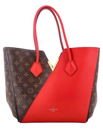 Louis Vuitton Red Monogram Canvas & Leather Kimono Mm (Authentic Pre-Loved)
