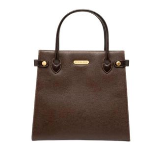 Burberry Pre-owned Handbags, female, Brown, Size: ONE SIZE Pre-owned Vintage Leather Tote