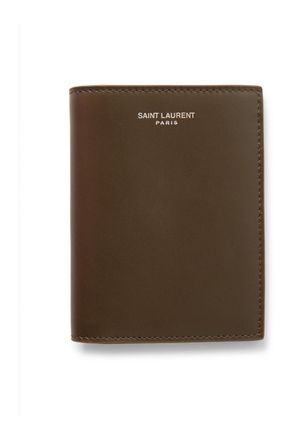 Saint Laurent Logo-Print Leather Bifold Wallet