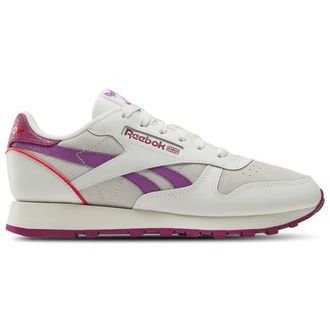 Reebok Womens Classic Leather - Running Shoes Chalk/Very Berry/Purple Rave Size 10.0