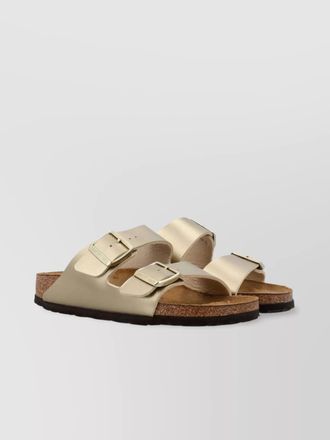 Birkenstock metallic laminated cork footbed sandals