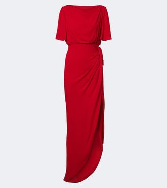 Valentino Draped silk georgette gown