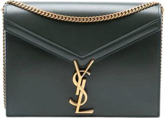 Saint Laurent Pre-owned Cross Body Bags, female, Green, Size: ONE SIZE Pre-owned Cassandra Crossbody Bag