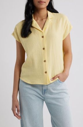 Beach Lunch Lounge Lexi Gauze Top in Fresh Lemonade at Nordstrom, Size X-Small