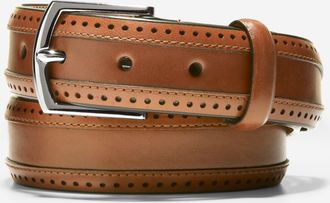Cole Haan Mens Dawson 32MM Perforated Belt - Brown Size 32