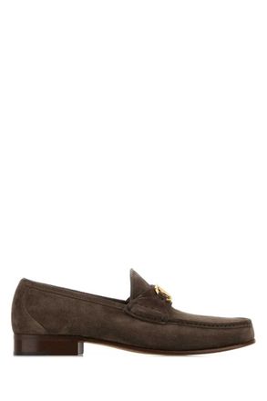 Valentino Garavani Brown Suede Loafers