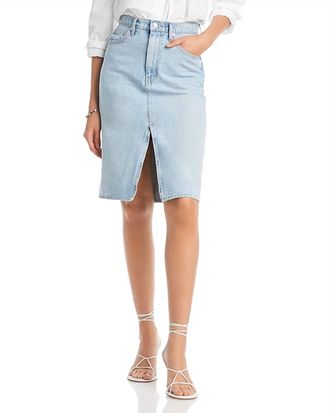 Derek Lam Cotton Juliet High Rise Denim Skirt In Ludlow