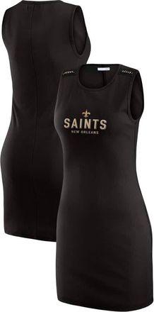 WEAR by Erin Andrews Womens WEAR by Erin Andrews x Gracie Hunt Black New Orleans Saints Ribbed Tank Dress at Nordstrom, Size X-Small