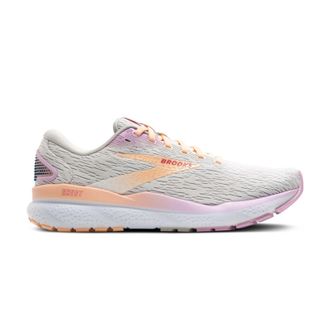 Brooks Womens Brooks Ghost 16 120407-1B-186 Sneakers White Gray Orchid Running Shoes