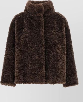 Herno faux fur cropped coat