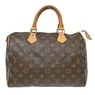Louis Vuitton Speedy Handbag Monogram Canvas Brown Canvas Handbag (Pre-Owned)