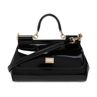 Dolce & Gabbana Handbags, female, Black, Size: ONE SIZE Sicily Shoulder Bag