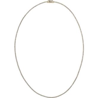 Lana Jewelry 14K Gold Skinny Diamond Tennis Necklace in Yellow Gold at Nordstrom, Size 16