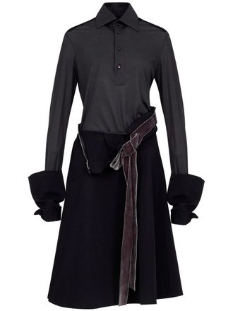 Maison Margiela panelled midi dress - Black