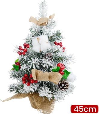 Trade Shop Trade Shop - Albero Di Natale Effetto Innevato Dim. 45 Cm Con Decori Pigne Fiocchetti Neve