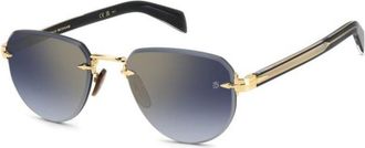 David Beckham DB 7144/S RHL/1V Mens Sunglasses Gold Size 55