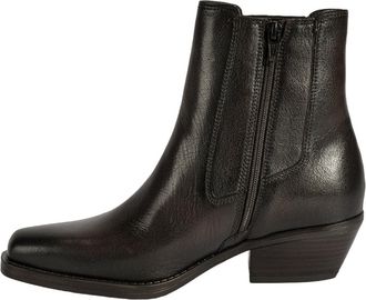 Desa Woman Boots - Leather Upper, Elastic Insert, Slip-On, Flat Heel, Breathable | Brown - 37