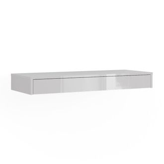 Vicco Estante De Pared Sherry, Blanco Alto Brillo, 100 X 12 Cm Con Caj&oacute;n, Vicco