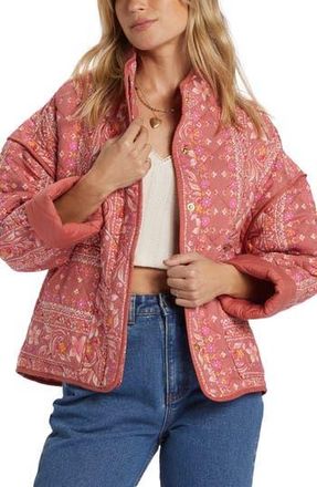 Billabong Folk Story Quilted Jacket in Red Clay at Nordstrom Rack, Size Large