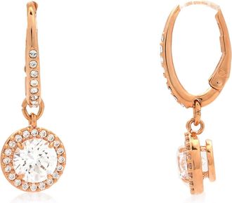 Swarovski Ladies Constella Round Cut Crystal Drop Earrings