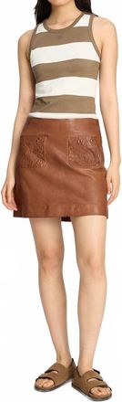 Munthe Organic Cotton Rib Tank Top In Mocca Multi