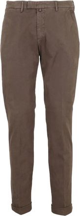 BRIGLIA 1949 Modal Gebreide Kleding - Heren - Slim Fit Broeken - Bruin - L - Katoen - Broeken