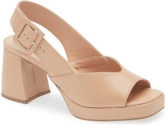 Bottero Britnet Slingback Platform Sandal in Brown Sugar at Nordstrom, Size 7