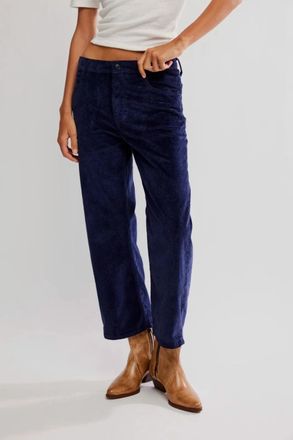 Free People Deep Trance Corduroy Jeans Womens Blue Denim High Rise GBO3816