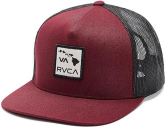 Rvca Islands Patch Trucker Mens Caps Red Earth, Cotton/Polyester