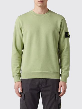 Stone Island Crewneck Cotton Sweatshirt with Compass Logo Patch