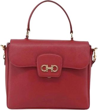 Ferragamo Pre-owned Handbags, female, Red, Size: ONE SIZE Pre-owned Leather Handbag
