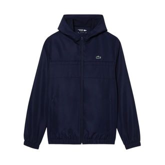 Lacoste Training Jackets, male, Blue, Size: XS Water-Repellent Sport Track Jacket