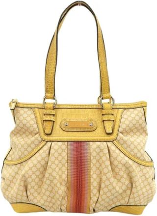 Celine Pre-owned Canvas celine-bags - Dames - Vintage Shopper - Geel - ONE Size - Leer - Vintage