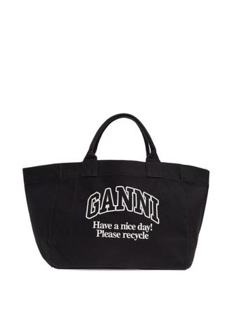 Ganni Recycled Cotton Xxl Tote Bag