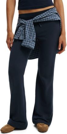 Cotton On Womens Low Rise Bootleg Sweatpant in Shadow Navy at Nordstrom, Size Xxx-Small