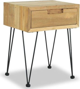 vidaXL Bedside Cabinet 40x30x50 cm Solid Teak vidaXL