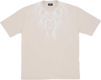 Phobia Archive Lightning Tee - Heren - T-shirts - Beige - L - Katoen - Tops