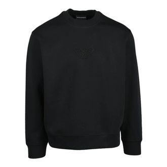 Emporio Armani Felpa Girocollo - Heren - Sweatshirts - Zwart - 2XL - Katoen - Hoodies & sweatvesten