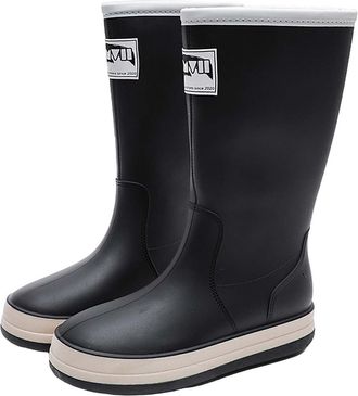 Generic Waterproof Wellies Women - Waterproof Yard Boots Women Casual Long Wellies Waterproof Wellington Garden Welly Boots Wide Fit Walking Boots Knee Length