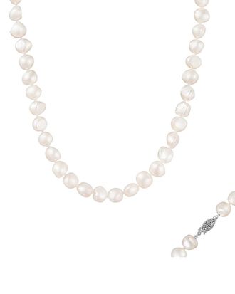 Splendid Pearls Silver 12-13Mm Freshwater Pearl Necklace