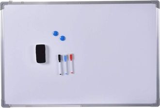 Costway Costway - Tablero De Pizarra Magn&eacute;tico Whiteboard Placa Notas Con Marco De Aluminio Muchos Tama&ntilde;os Disponibles (90 60cm)