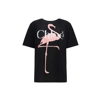Chlo&eacute; Zwarte Katoenen T-shirt