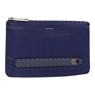 Fendi unisex, Pre-owned, Blauw, Maat: ONE Size Leer