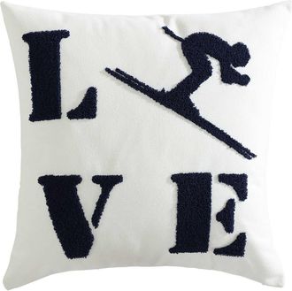 Eddie Bauer Love Ski Decorative Felt Accent Pillow in Dark Blue at Nordstrom Rack