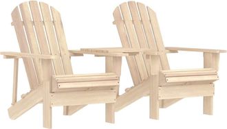 vidaXL Vidaxl - Sillas De Jard&iacute;n Adirondack Con Mesita Madera Maciza De Abeto