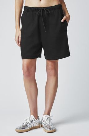 Florence By Mills Cozy Crush Boyfriend Shorts in Black at Nordstrom, Size Xx-Large